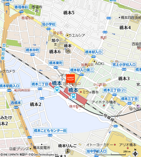 イオン橋本店付近の地図